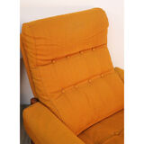 Pair of Scandinavian armchairs in teak and fabric 1960