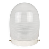 Plafonnier en verre blanc du milieu du siècle, Italie, années 1970