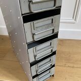 Meuble d'atelier en métal pour outils visserie 8 tiroirs vintage