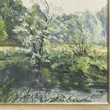 Oil on canvas by Maurice Bernard (1927-2005) The Willow on the Leff