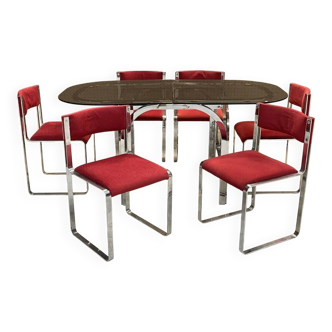 Ensemble 6 chaises de salle à manger vintage