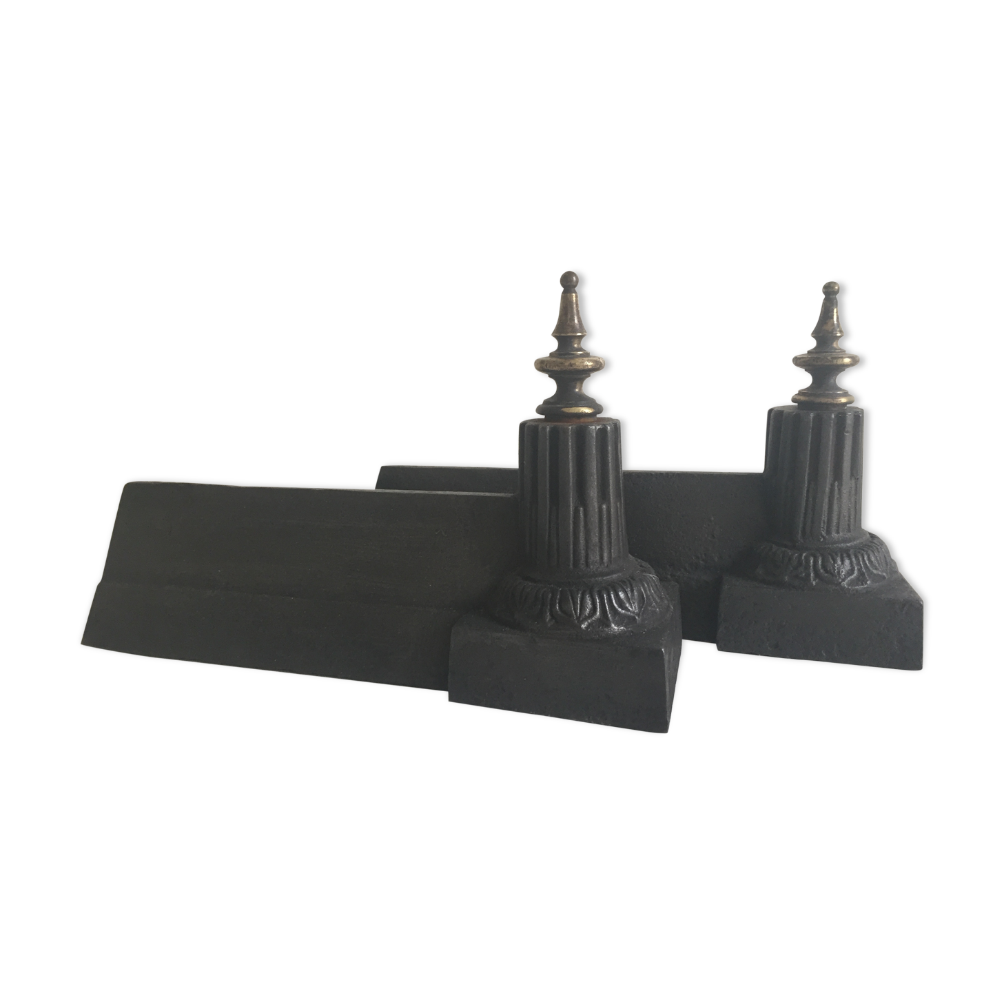 Pair of neoclassical andirons