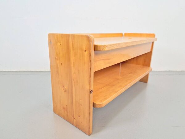 Banc de rangement en pin vintage, France, années 1970