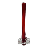 Red two-tone glass soliflore vintage design