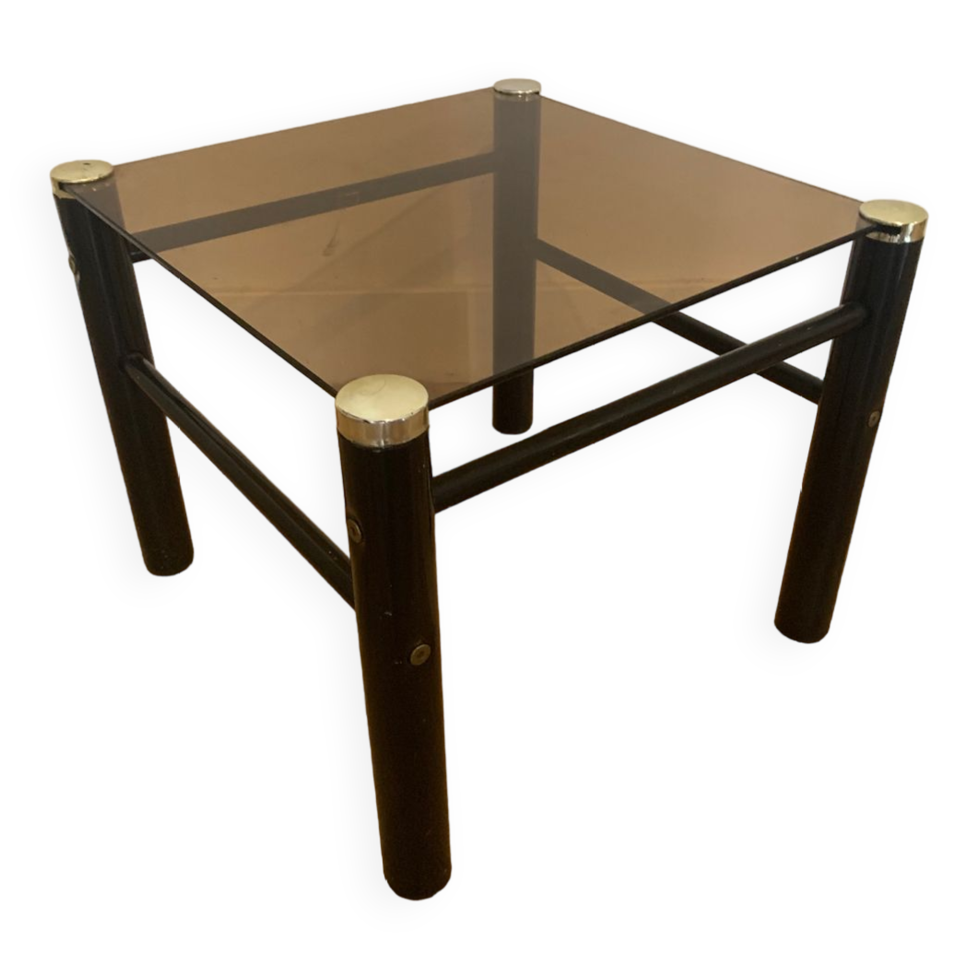 Small smoked glass table