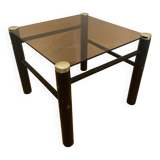 Small smoked glass table