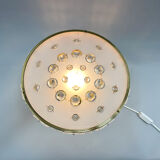 Lampe de table en laiton de la verrerie Novy Bydzov, Tchécoslovaquie, 1970