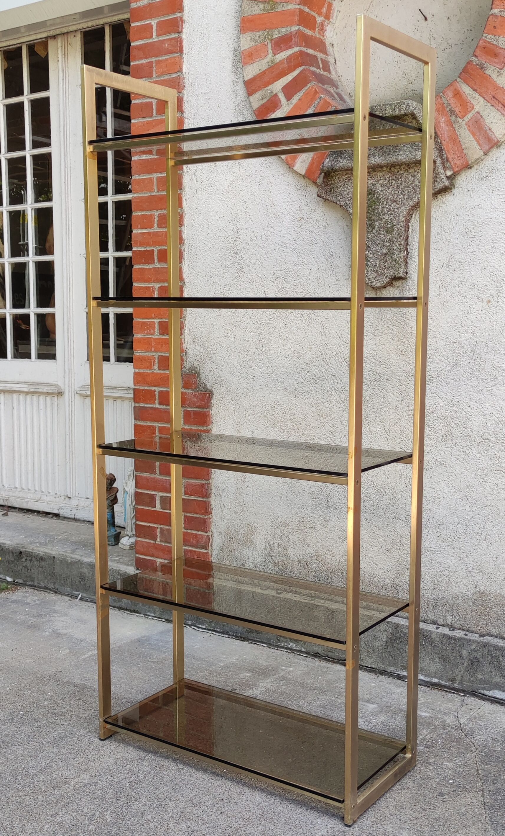 Vintage gold metal shelf