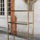 Vintage gold metal shelf