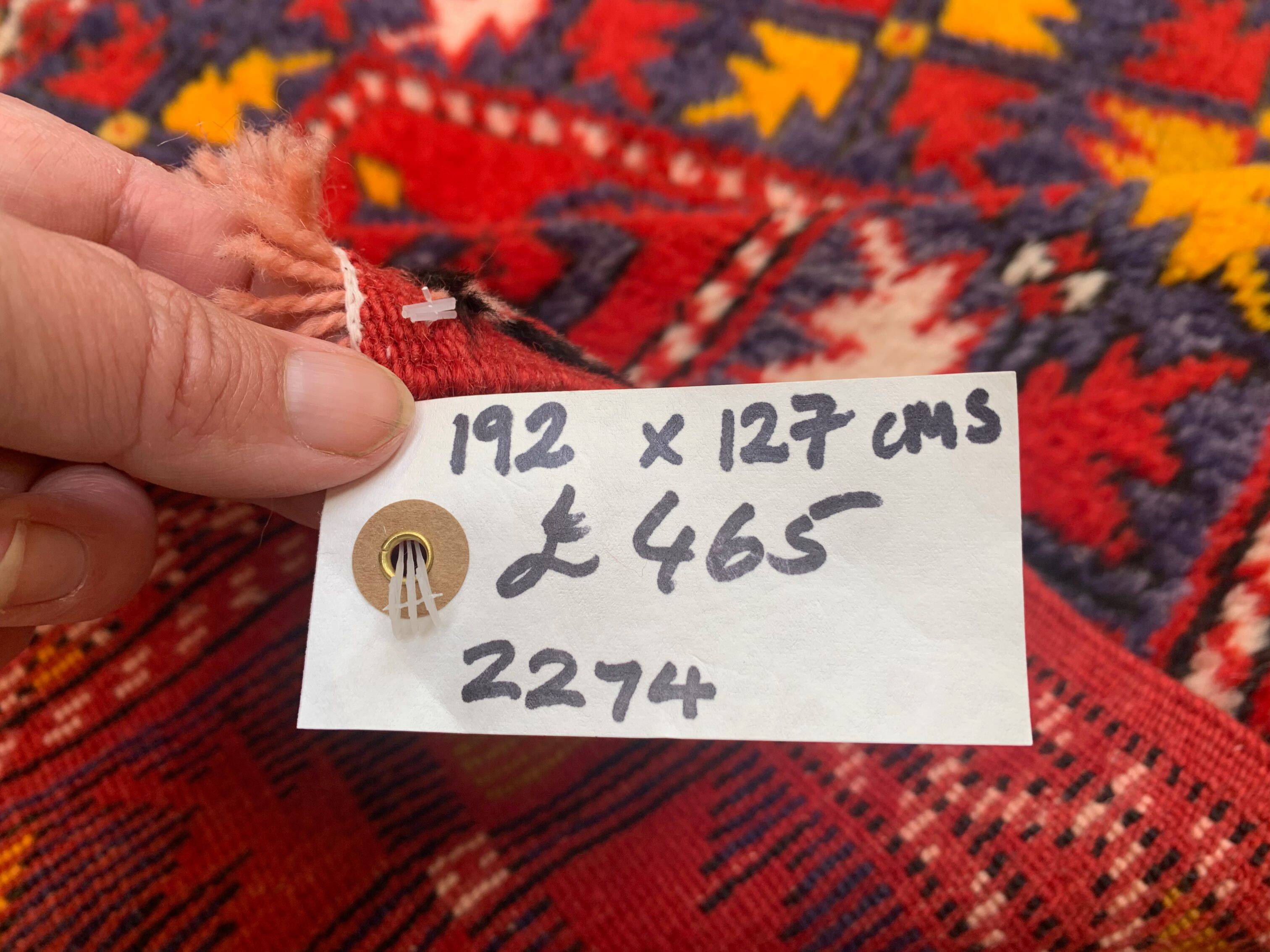 Vintage Western Turkish Rug Oriental 192x127 cm Tribal Medium Carpet