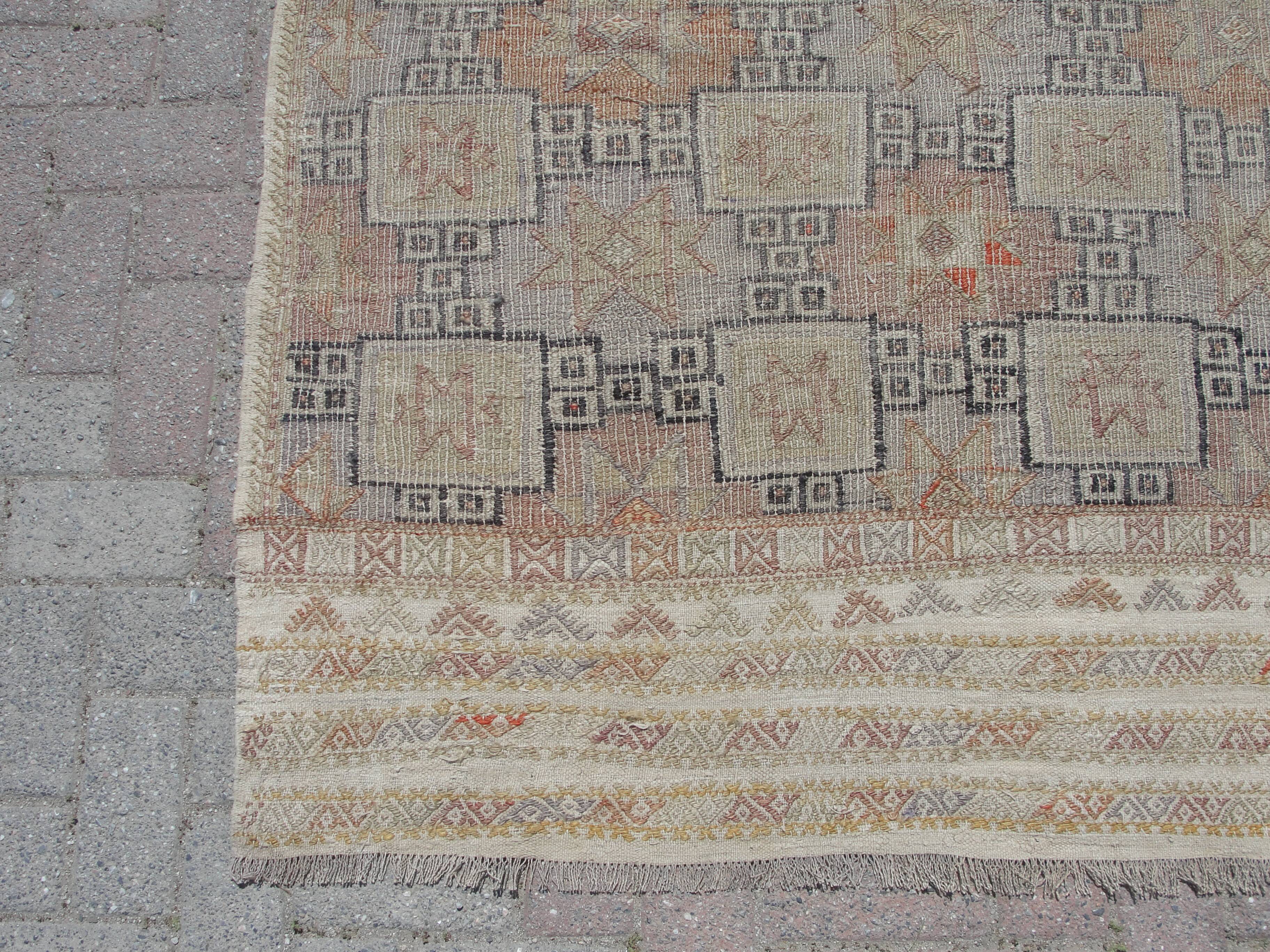 Tapis Kilim en coton fait à la main