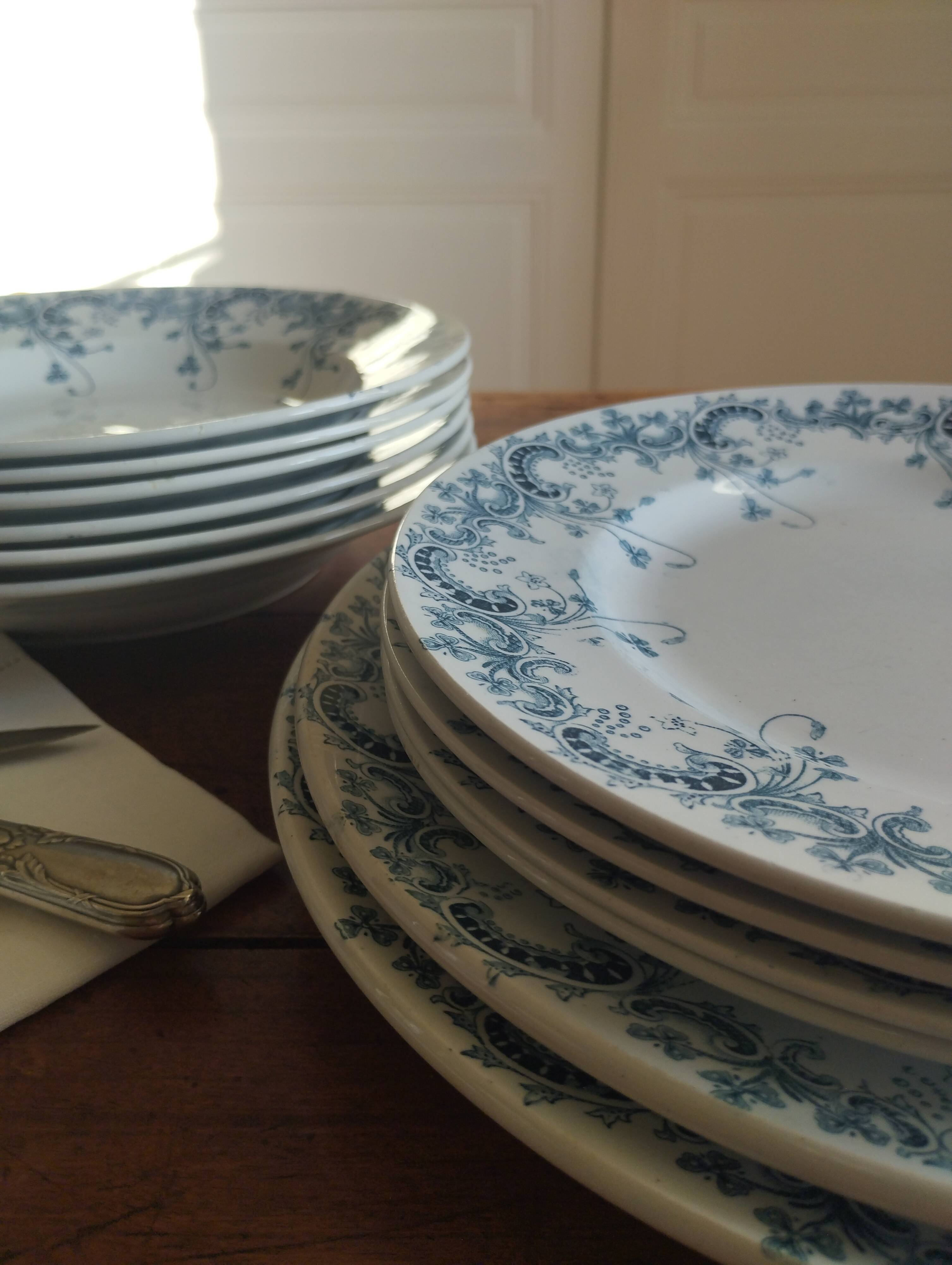 « Byzantin » - 6 assiettes creuses terre de fer St-Amand & Hamage