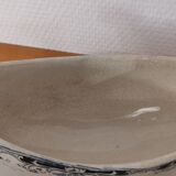 Saucière sur pied en terre de fer bleu/vert modèle "Mignon", H & Cie Sarreguemines