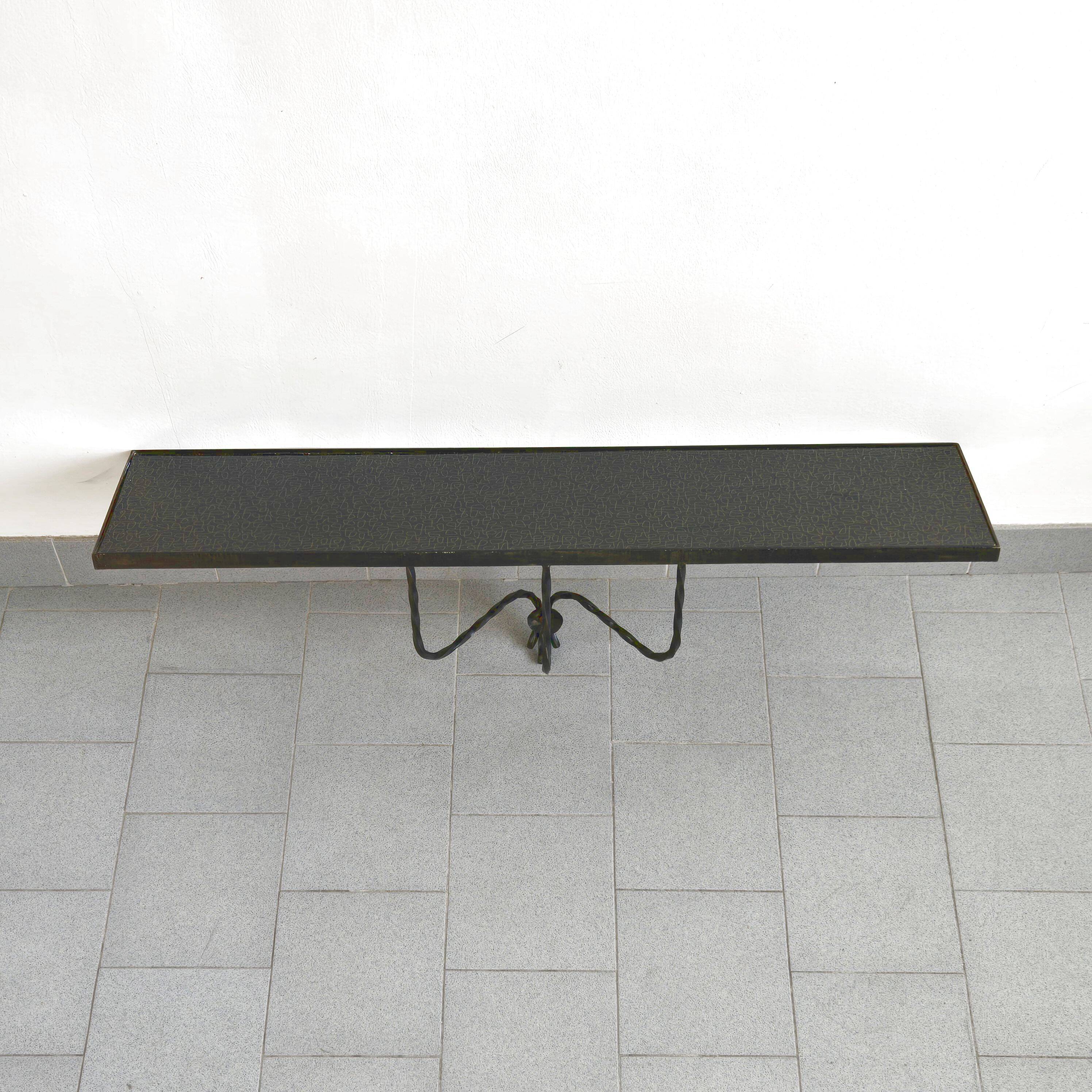 Vintage 1950s wall console shelf