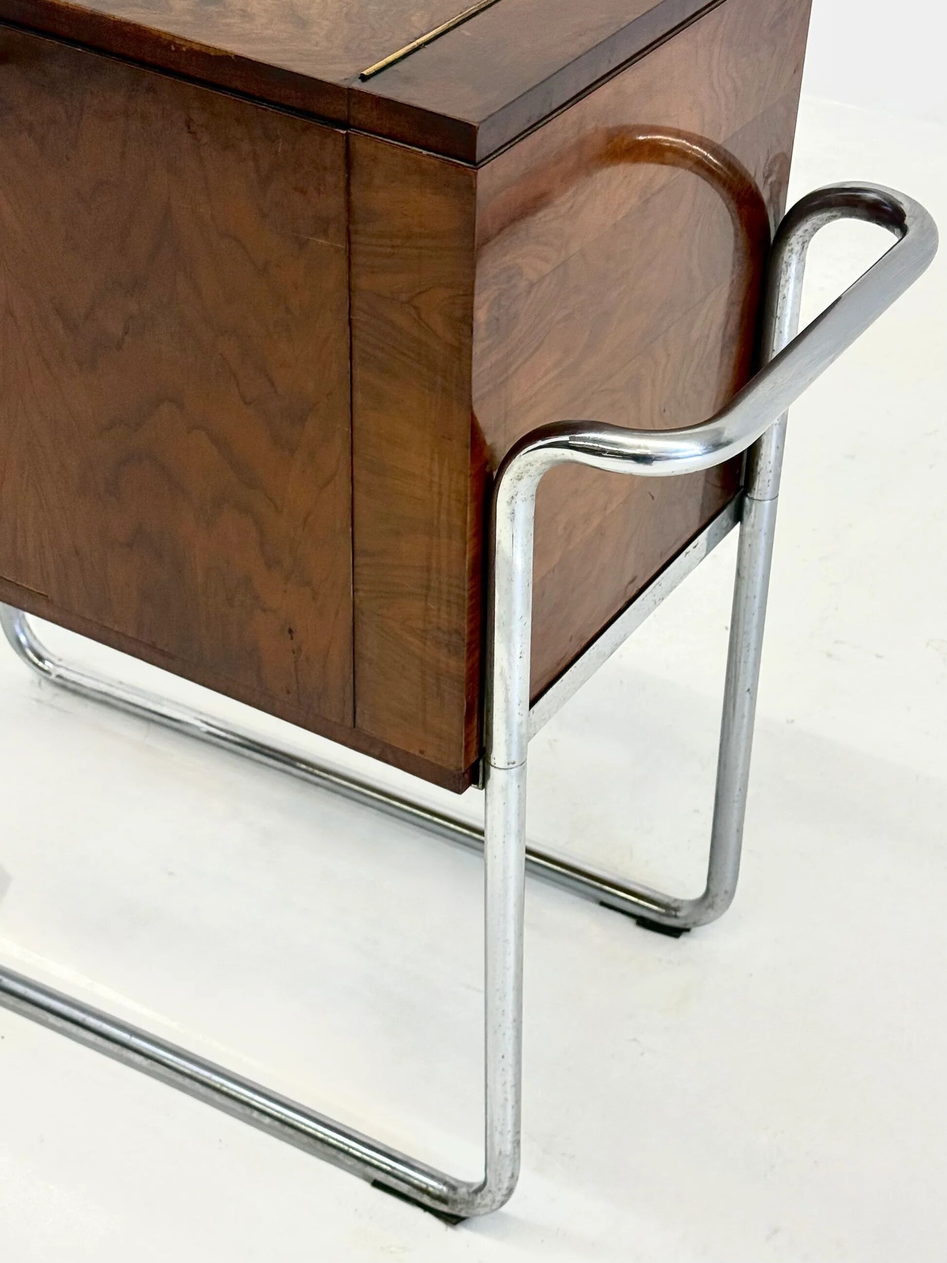 Italian walnut bar cabinet by Cova Milano
