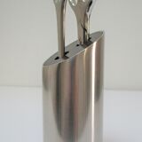 Stainless steel office set by Lerche Germany design 70s