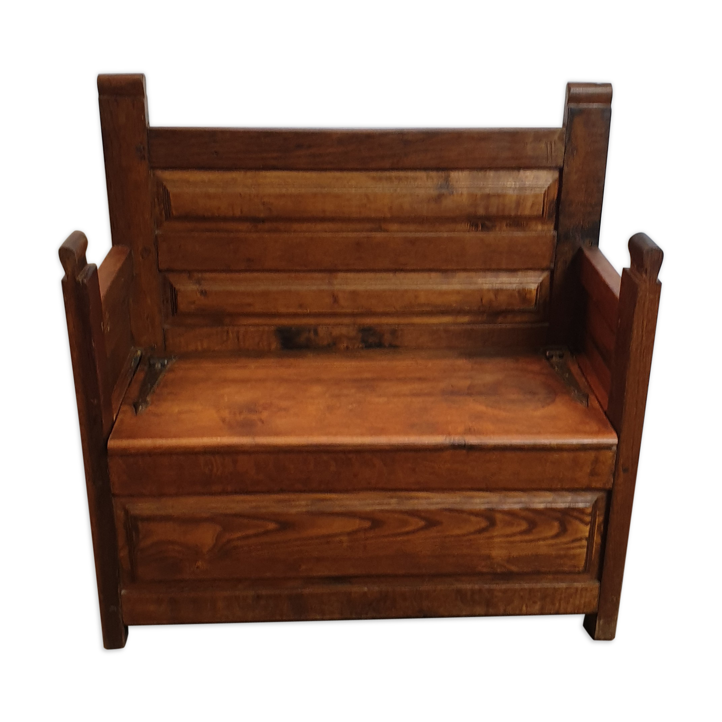 Massive oak chest bench