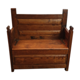 Massive oak chest bench