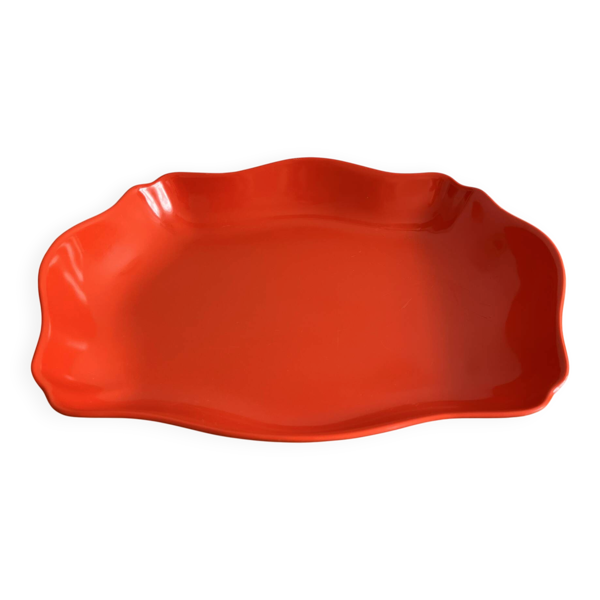 Grand plat vintage Mepal Service Rosti – Adolfo Opel – Orange – années