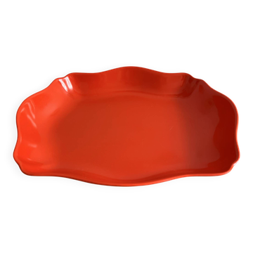 Grand plat vintage Mepal Service Rosti – Adolfo Opel – Orange – années
