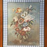 Paire de gouaches Bouquets de fleurs XIXe