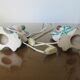 Pair of zoomorphic ceramic lamp feet 60s