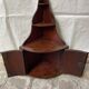19th century mahogany corner wall shelf