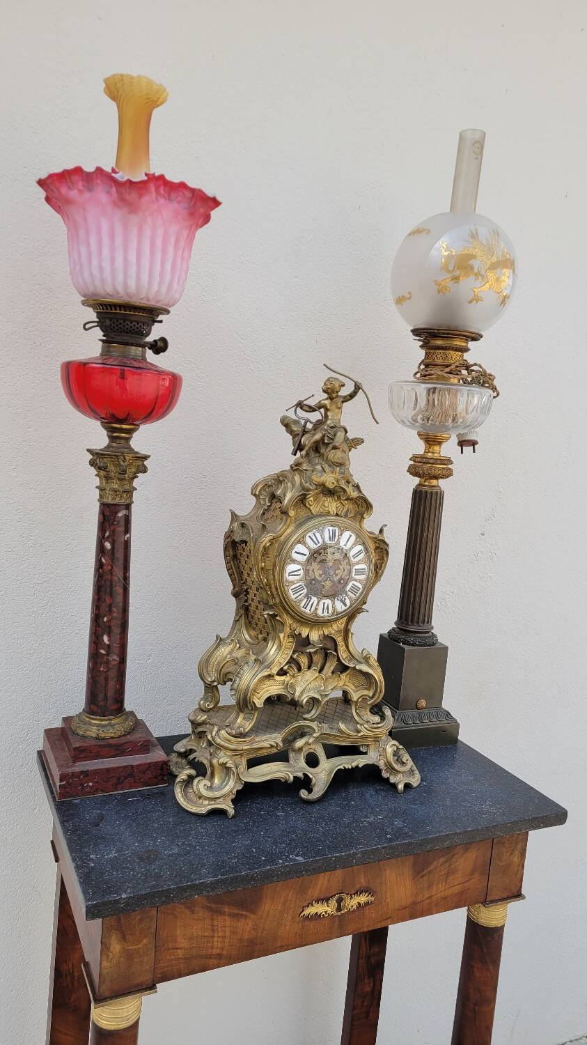 Console Empire en acajou et bronze, XIXème