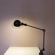 1950s Table clamp lamp in black metal, recent edition model SI332/ Jieldé,