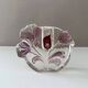Walther Glas Solitaire Block Vase – Textured Floral Relief – Vintage German