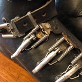 Old leather ski boots