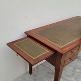 Louis XVI style flat desk in 19th century mahogany