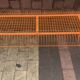 Banc design IKEA modèle Västeron en métal orange vers 1980 par Inml