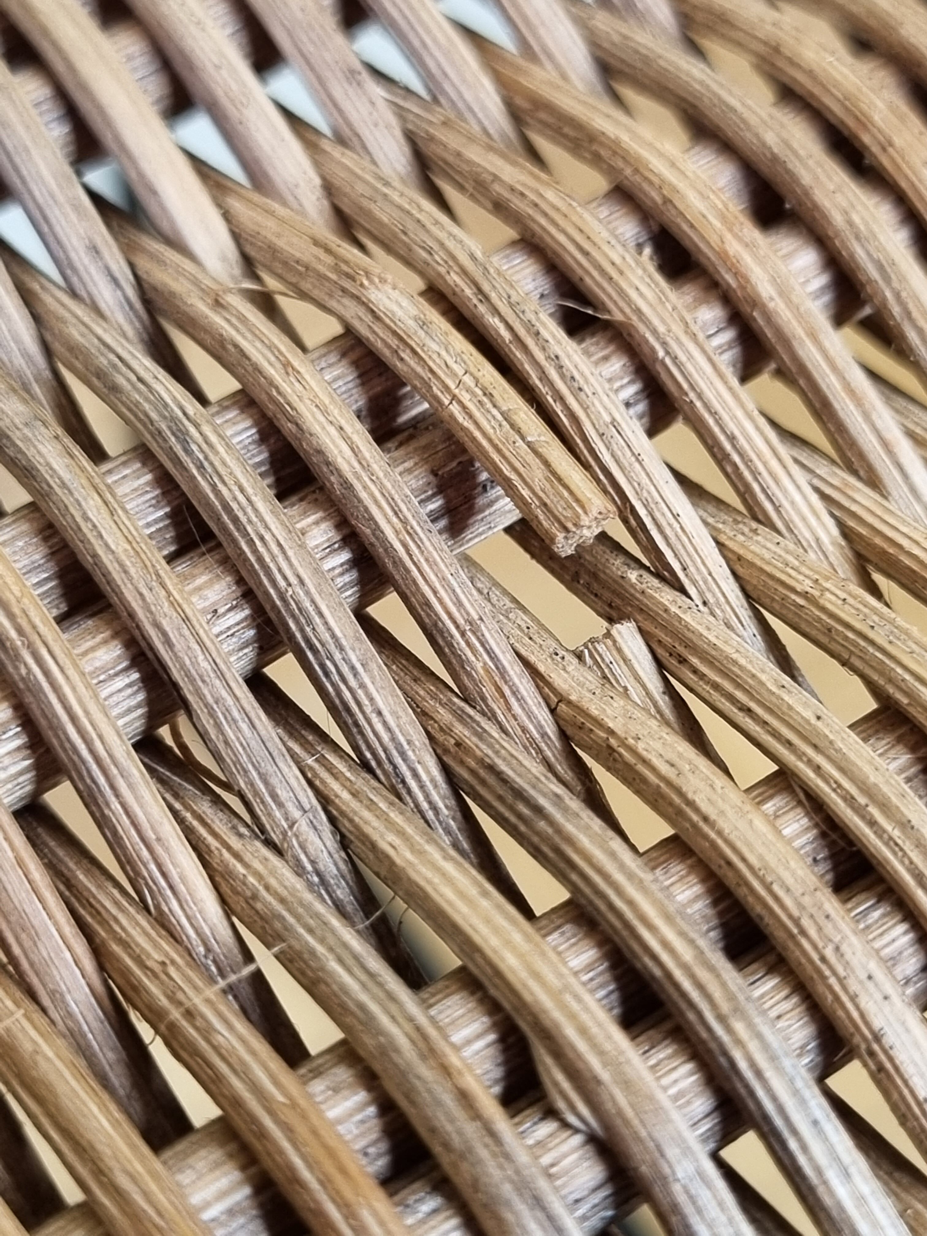 Raoul Guys stool for Airborne in wicker and lacquered steel 50s