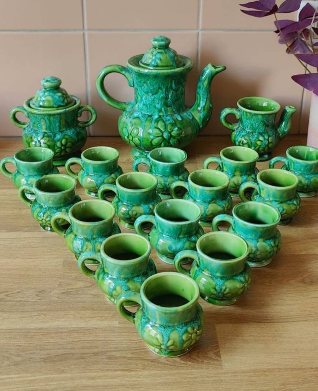 Coffee service Porterie Main Sars - Poteries 1862