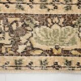 5x9 Cream & Brown Turkish Vintage Rug 162x260Cm SK 24779