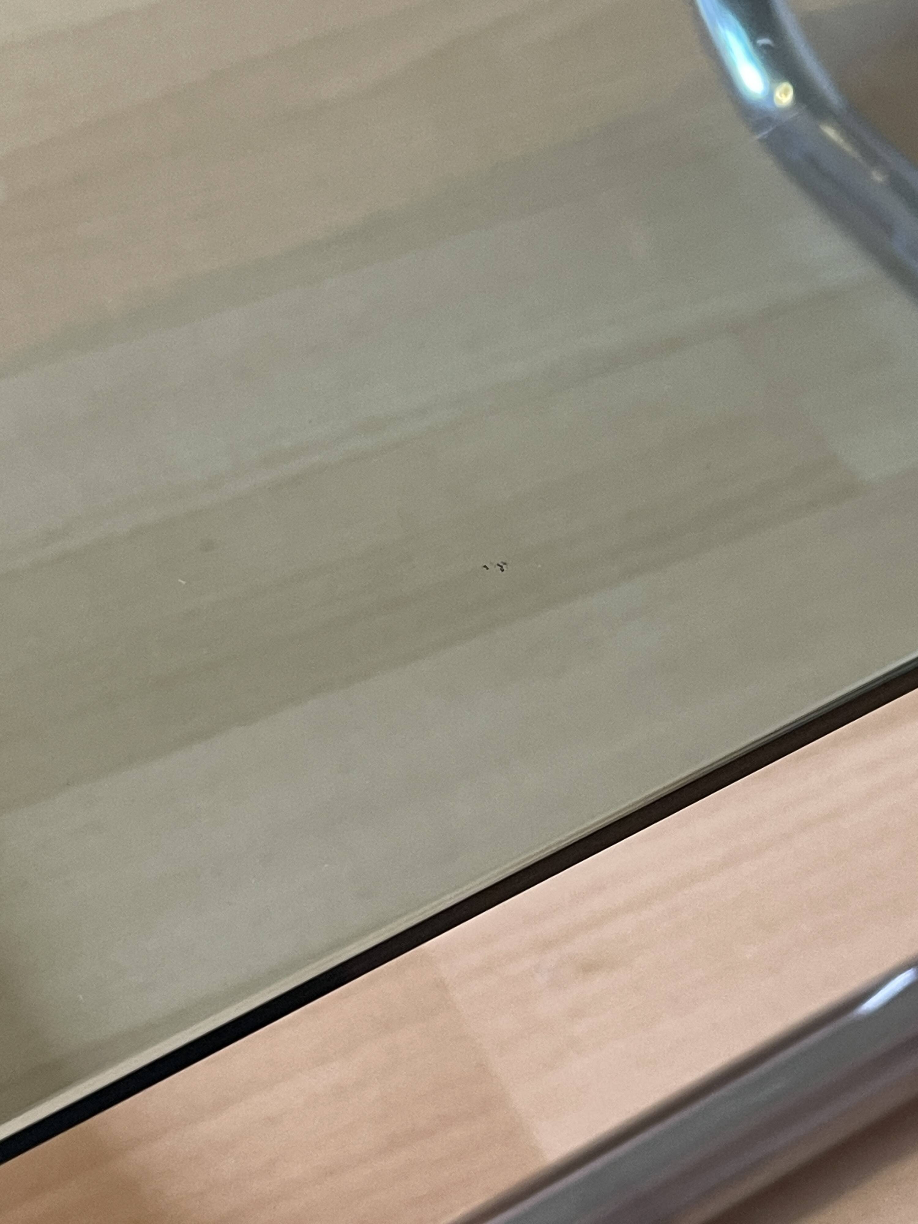 Chrome and smoked glass coffee table