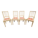 Set of 4 Louis XVI style chairs - In gray lacquered wood