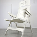 Vintage Danish Folding Armchair with 5 Positions