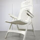 Fauteuil pliant danois vintage avec 5 positions