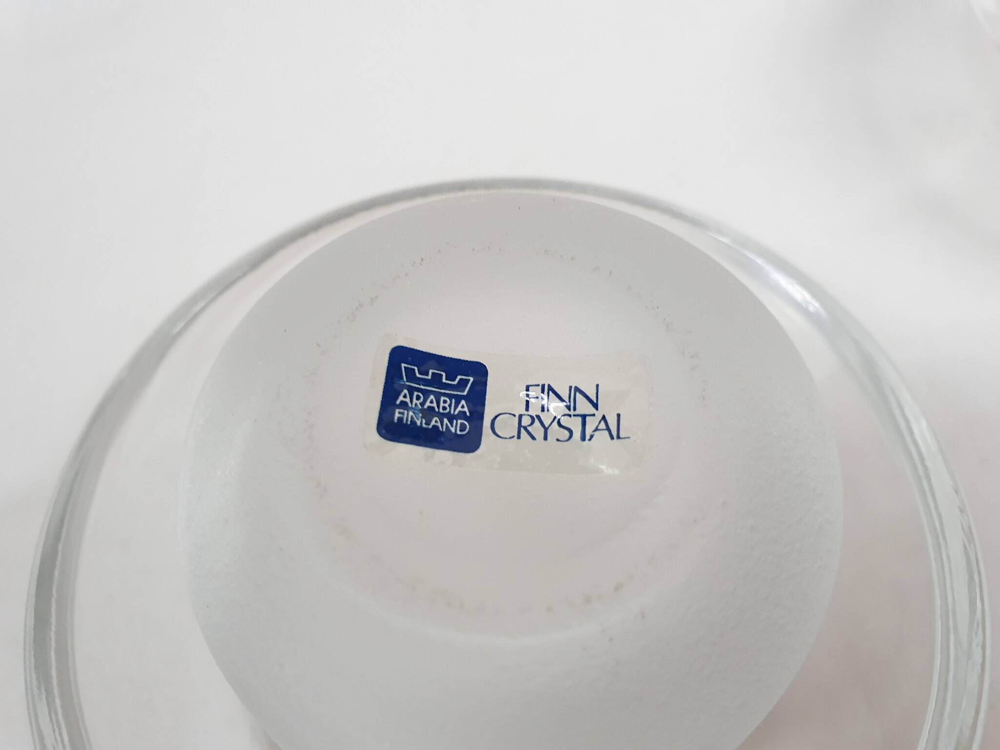 Set of three "Apollo"candle light holders by Markku Salo, Arabia, Finland