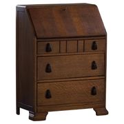 Desk / Chest of drawers in modern Danish oak from the early 20th century with shell handles.
