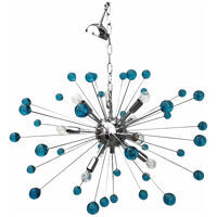 Chandelier murano glass sputnik blue italian handmade