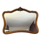 Antique bevelled mirror, oak frame
