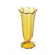 Art Deco Vase Pressed Glass Amber Rosice Glassworks 21cm
