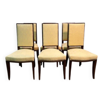 Set of 6 mahogany chairs in the Arbus style