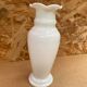 Old White Opaline Soliflore Vase Vintage Corolla Neck