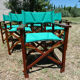 Lot of 6 foldable chairs in solid teak Roland Vlaemynck