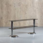 Smoked glass and aluminium sideboard, Italy, 1970s