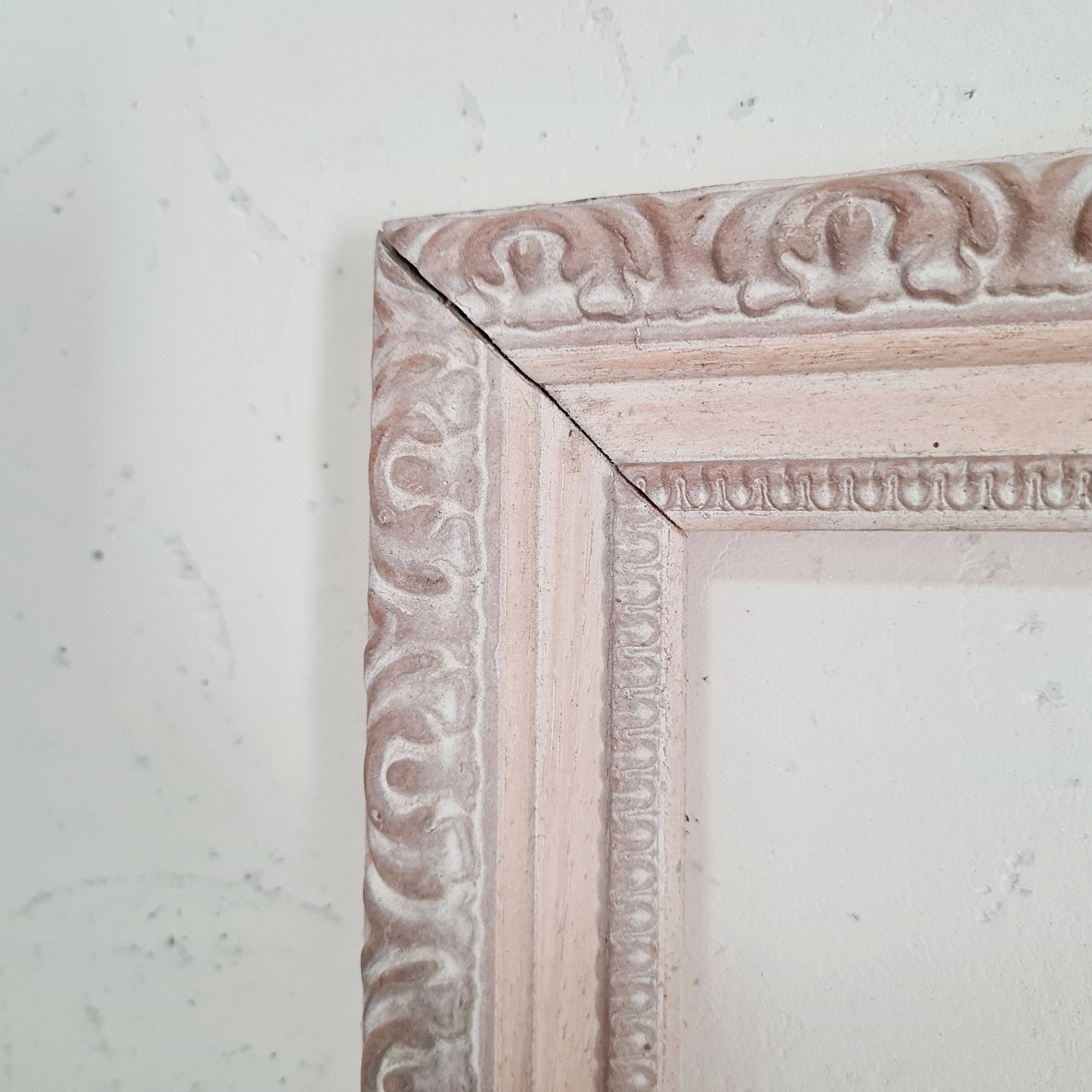 Old pink wooden frame